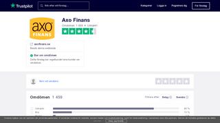 
                            11. Omdömen om Axo Finans | Läs kundernas omdömen om axofinans.se