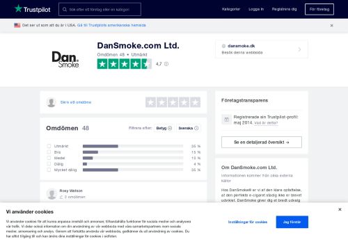 
                            7. Omdömen om DanSmoke.com Ltd. | Läs kundernas omdömen om ...