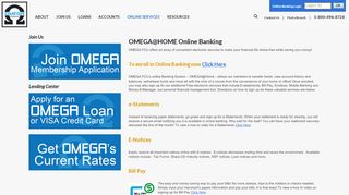 
                            10. OMEGA@HOME Online Banking | Omega Federal Credit Union