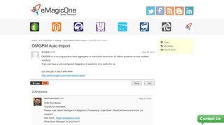 
                            8. OMGPM Auto Import - eMagicOne Support