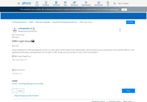 
                            8. OMi Login Issue - Micro Focus Community