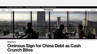 
                            11. Ominous Sign for China Debt as Cash Crunch Bites - Bloomberg