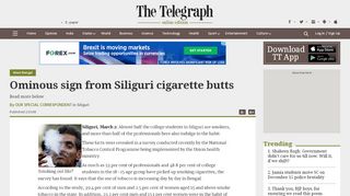 
                            10. Ominous sign from Siliguri cigarette butts - The Telegraph