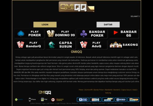 
                            9. OmiQQ - Dominobet - BandarQ - Domino QQ - Agen Judi Poker Online