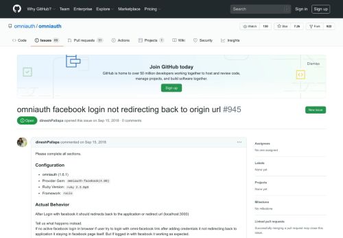 
                            10. omniauth facebook login not redirecting back to origin url · Issue #945 ...