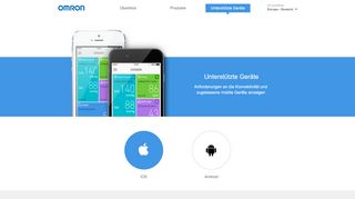 
                            2. OMRON connect Official Site(Europe Deutsch) - Supported Devices
