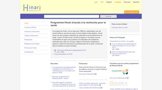 
                            2. OMS | Programme Hinari d'accès à la recherche pour la santé