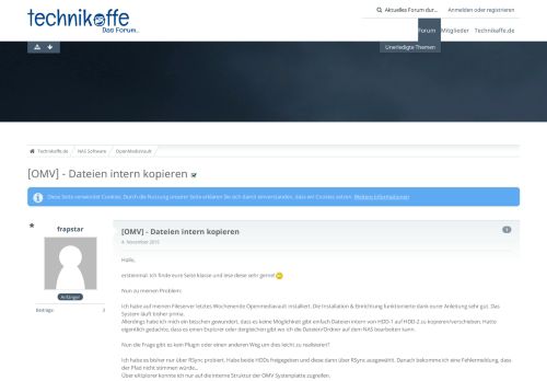 
                            8. [OMV] - Dateien intern kopieren - OpenMediaVault - Technikaffe.de