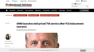 
                            2. OMW launches mid-priced TVA service after FCA inducement concerns