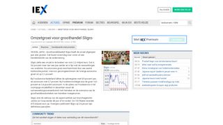 
                            9. Omzetgroei voor groothandel Sligro | IEX.nl