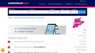 
                            5. On-board entertainment! > Play! | ANDESMAR