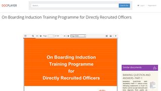 
                            11. On Boarding Induction Training Programme for Directly Recruited ...