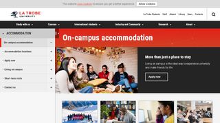 
                            7. On-campus accommodation, Accommodation , La Trobe University