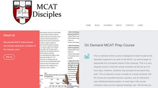 
                            13. On Demand MCAT Prep Course - The MCAT Disciples