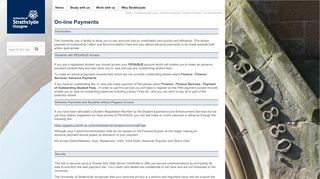 
                            9. On-line Payments - University of Strathclyde