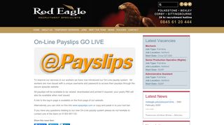 
                            12. On-Line Payslips GO LIVE - News - Red Eagle Ltd