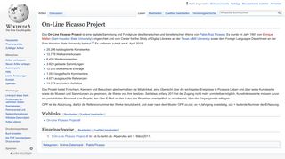 
                            2. On-Line Picasso Project – Wikipedia