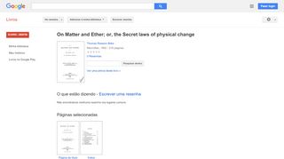 
                            13. On Matter and Ether; or, the Secret laws of physical change