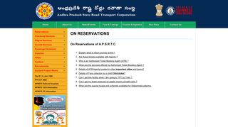 
                            6. On Reservations - APSRTC