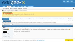 
                            8. On Screen Keyboard at Logon Screen - EduGeek
