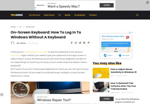 
                            10. On-Screen Keyboard: How to Log In to Windows Without a Keyboard