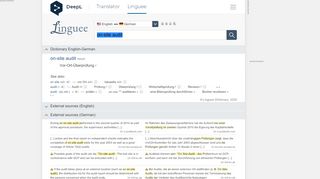 
                            3. on-site audit - German translation – Linguee