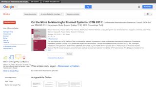 
                            6. On the Move to Meaningful Internet Systems: OTM 2011: Confederated ...