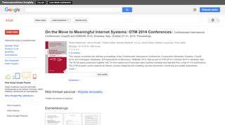 
                            13. On the Move to Meaningful Internet Systems: OTM 2014 Conferences: ...