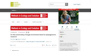 
                            2. On the universality of target‐enrichment baits for phylogenomic ...