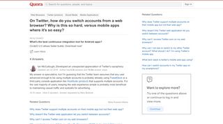 
                            6. On Twitter, how do you switch accounts from a web browser? Why is ...