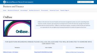 
                            13. OnBase - Business and Finance - Grand Valley State University