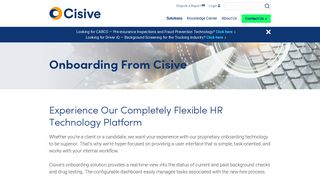 
                            5. Onboarding | Cisive