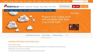 
                            13. Onboarding Privileges - Jet Airways ICICI Bank Coral Credit Cards