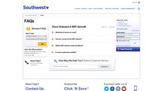 
                            3. Once Onboard A WiFi Aircraft - Southwest Airlines