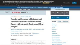 
                            9. Oncological Outcome of Primary and Secondary Muscle-Invasive ...