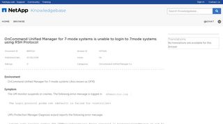 
                            10. OnCommand Unified Manager for 7-mode systems is unable to login ...