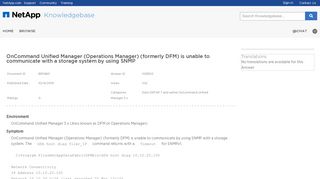 
                            4. OnCommand Unified Manager (Operations Manager ... - NetApp KB