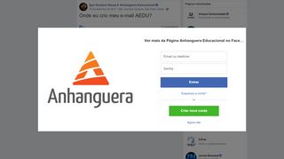 
                            7. Onde eu crio meu e-mail AEDU? - Igor Gustavo Souza | Facebook