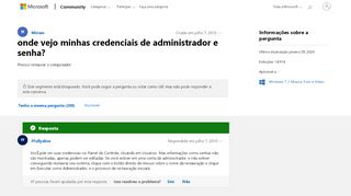 
                            7. onde vejo minhas credenciais de administrador e senha? - Microsoft ...