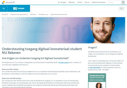 
                            7. Ondersteuning toegang digitaal lesmateriaal student NU Rekenen