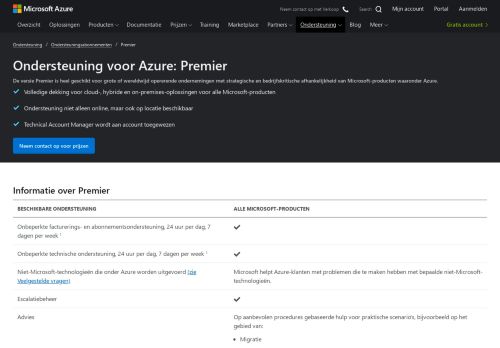 
                            4. Ondersteuning voor Azure - Premier | Microsoft Azure