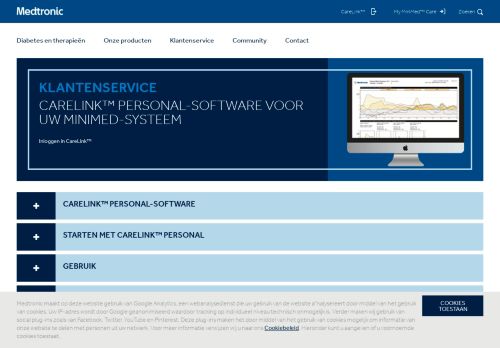 
                            1. Ondersteuning voor Carelink® Personal-software - Medtronic Diabetes