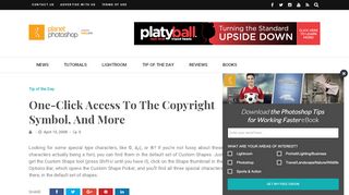 
                            10. One-Click Access To The Copyright Symbol, And ... - Planet Photoshop