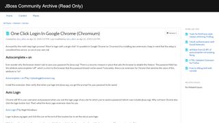 
                            13. One Click Login In Google Chrome (Chromium) |JBoss Developer