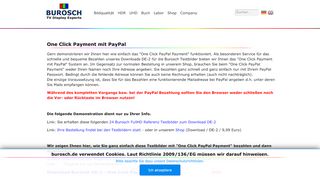 
                            4. One Click Payment mit PayPal - Burosch