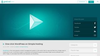 
                            12. One-click WordPress on Simple Hosting - Domain name ... - Gandi.net