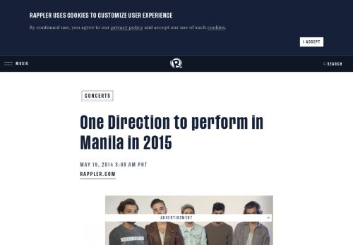 
                            13. One Direction to perform in Manila in 2015 - Rappler