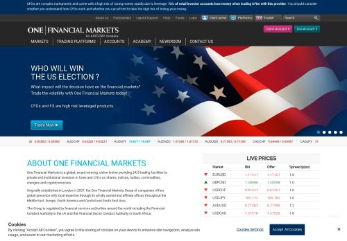 
                            12. One Financial Markets: Your FCA Regulated Forex & CFD Broker