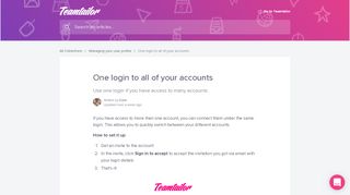 
                            6. One login to all of your accounts | Teamtailor Support