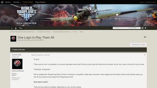 
                            7. One Login to Play Them All - News - World of Warplanes European ...